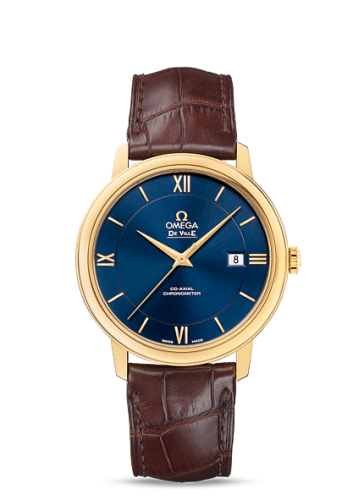 Omega De Ville Prestige Co-Axial 39.5 Yellow Gold / Blue